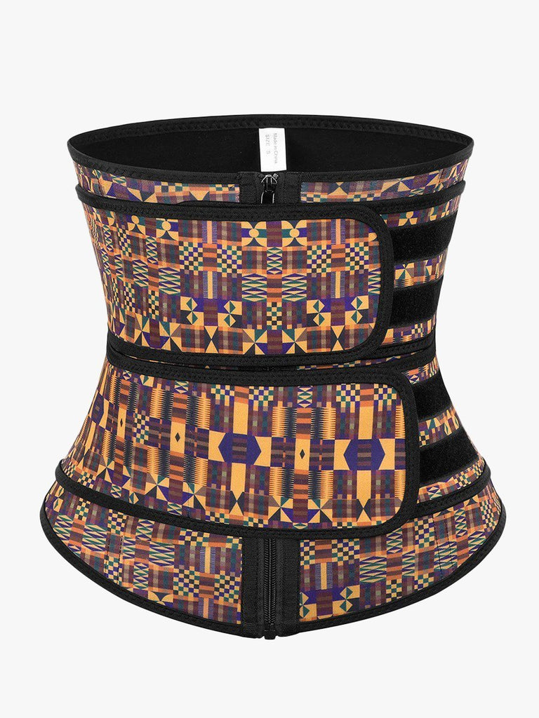 Women African Printing Latex Waist Trainer