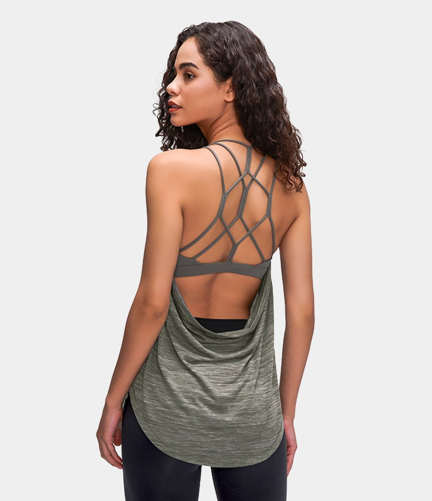 Bloom Open Back Crisscross Tank Top