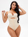 Woman Thong One Piece Buttoned Zip Body Shaper
