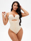 Woman Thong One-Piece Buttoned Zip Body Shaper