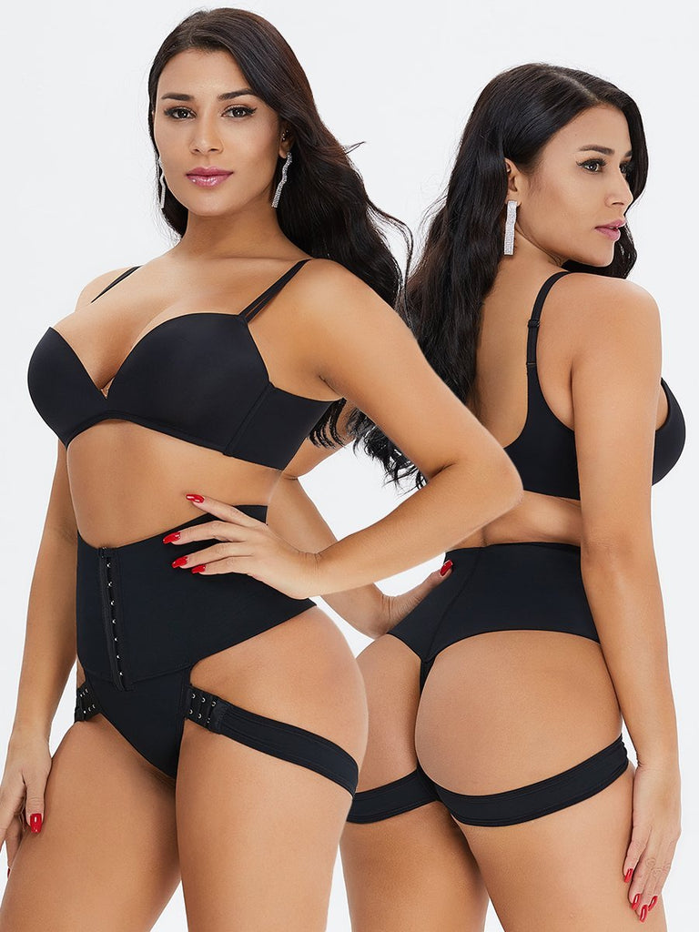 Mid waist Abdomen Adjustable Breasted Hip Crotch Shorts
