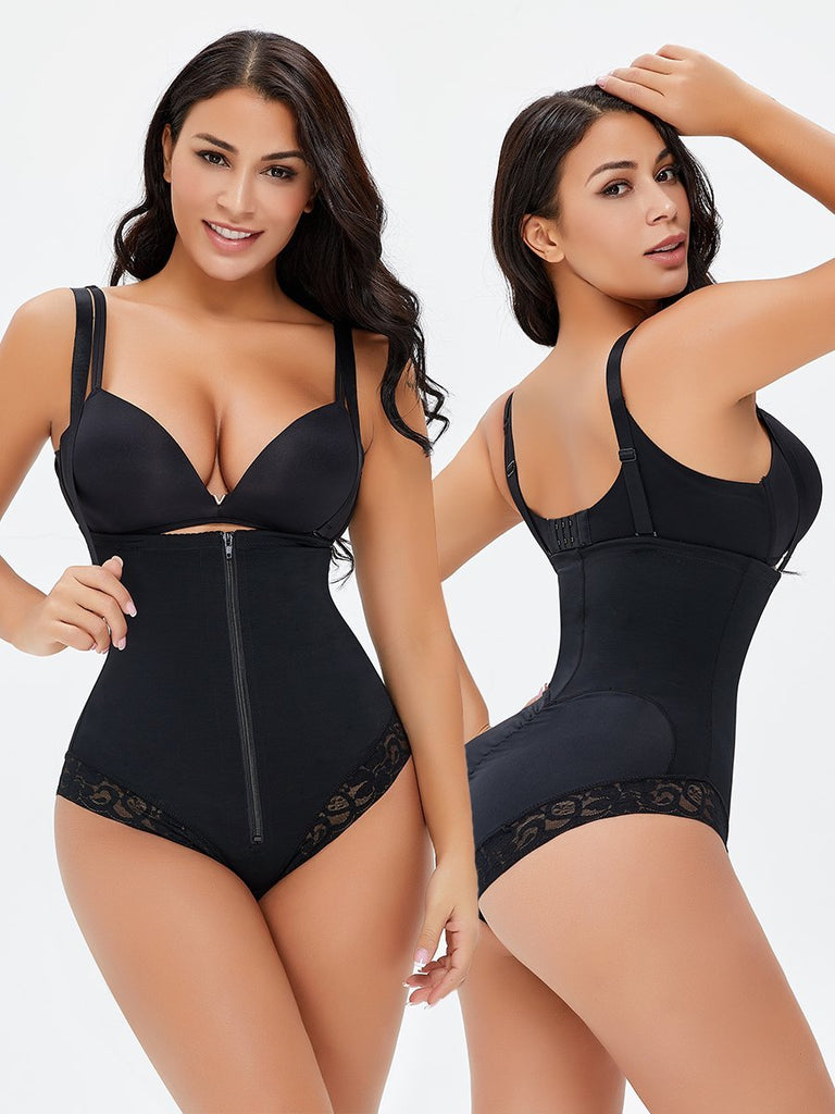 One piece Breasted Zipper Waist Abdomen Shapewear