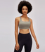 Square Neckline Crisscross Strappy Medium Support Sports Bra