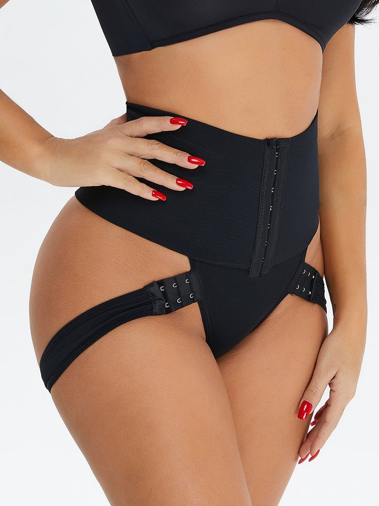 Mid waist Abdomen Adjustable Breasted Hip Crotch Shorts