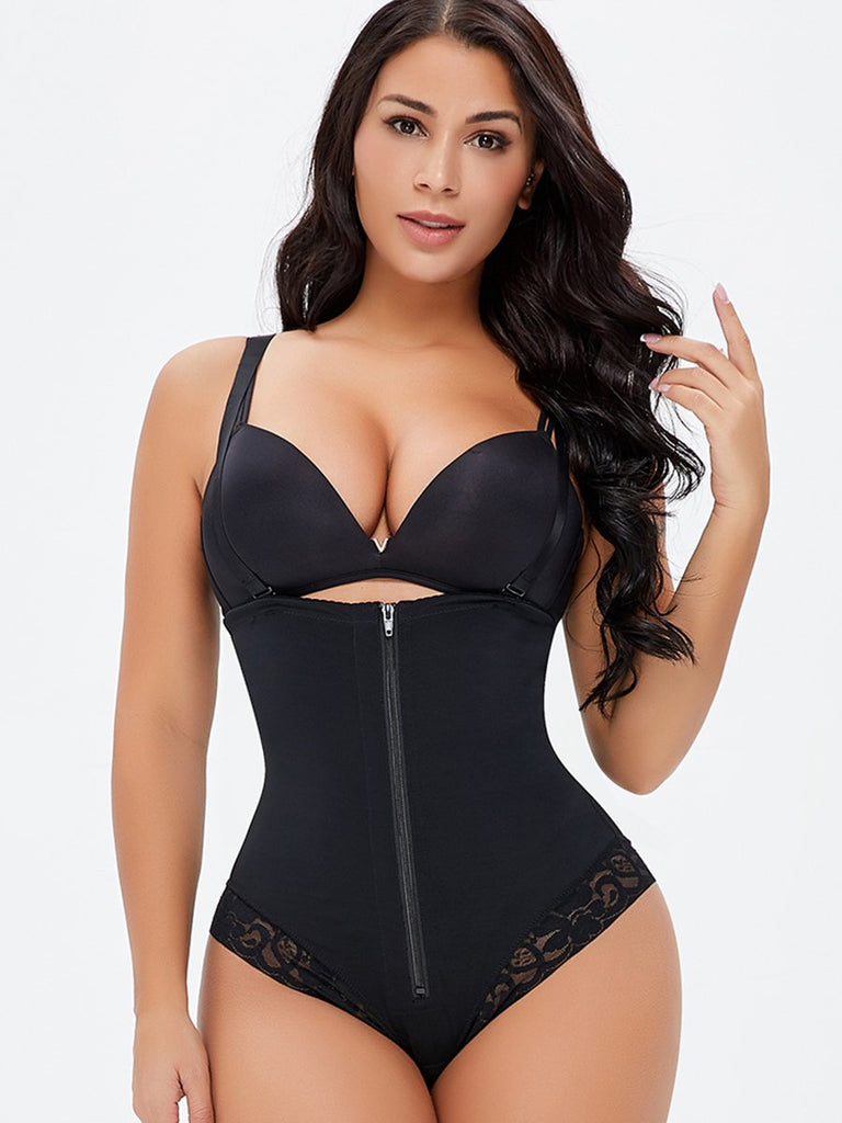 One piece Breasted Zipper Waist Abdomen Shapewear