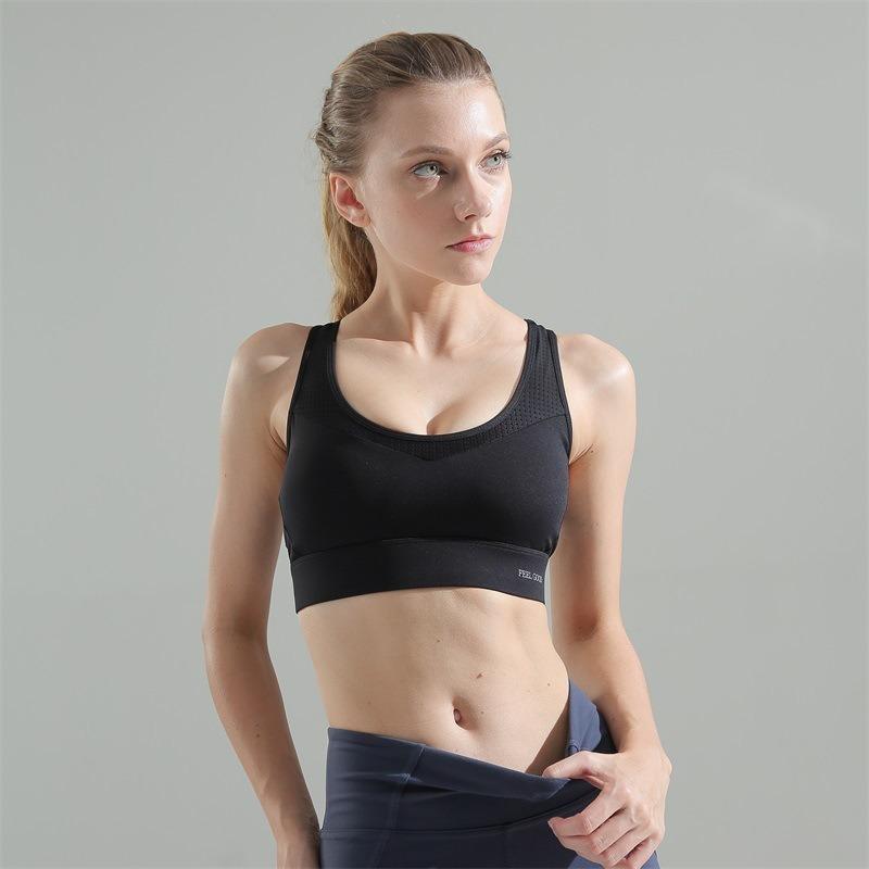 Breast adjusted Shockproof Gathered Sports Bra