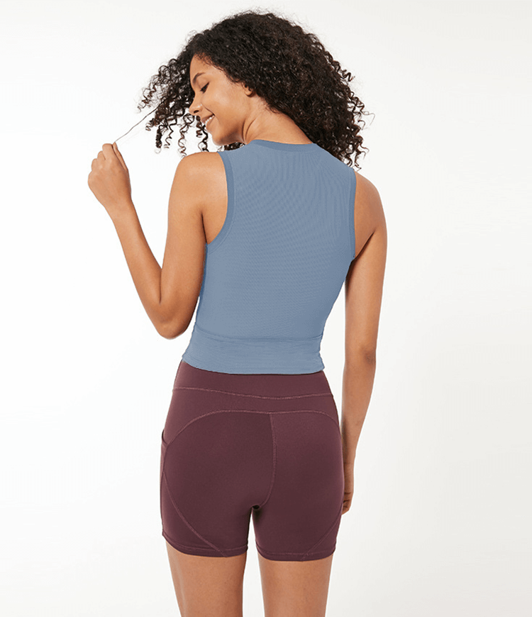 Sleeveless Ribbed Tank Top