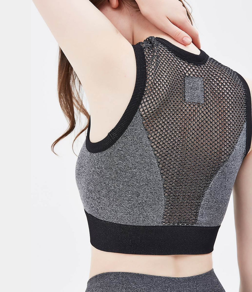 Flow High Neck Longline Mesh Tank Top