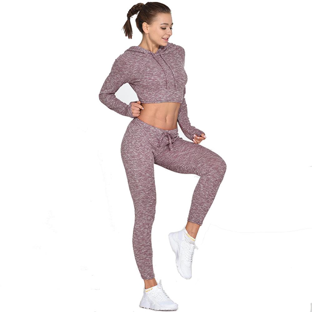 High Waist Tight Pure Color Yoga Suit