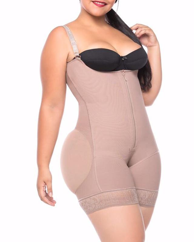 Women Bust Bodysuit Body Shaper Zipper