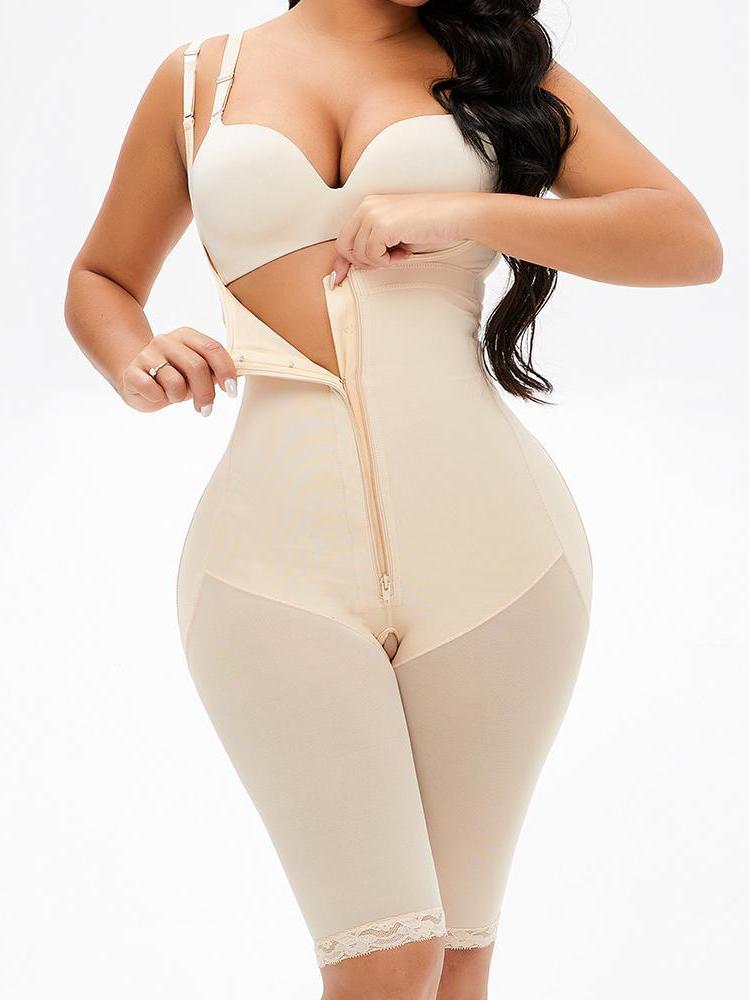 Abdomen Hip Breasted Zipper Body Shaper