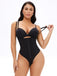 Woman Thong One Piece Buttoned Zip Body Shaper
