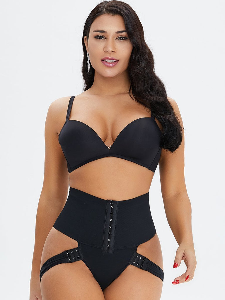 Mid waist Abdomen Adjustable Breasted Hip Crotch Shorts