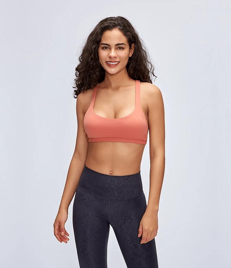 Bloom Neck Crisscross Strappy Low Support Sports Bra