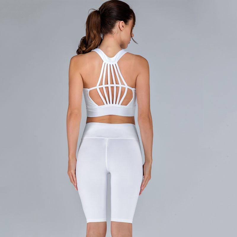 Outdoor Leisure White Fitness Yoga Suit