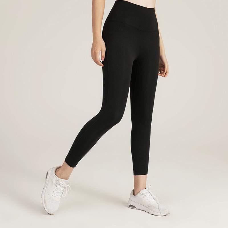 Nude Solid Color Quick Dry High Waist Fitness Pants