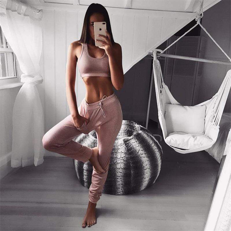 Simple Outdoor Sexy Solid Pants Fitness Suit