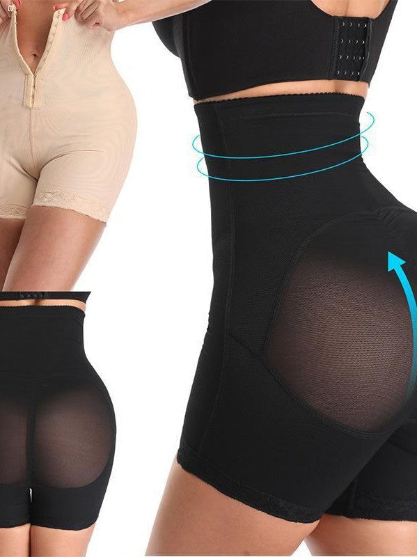 Plus Size High Waist Buttoned Shaping Pants