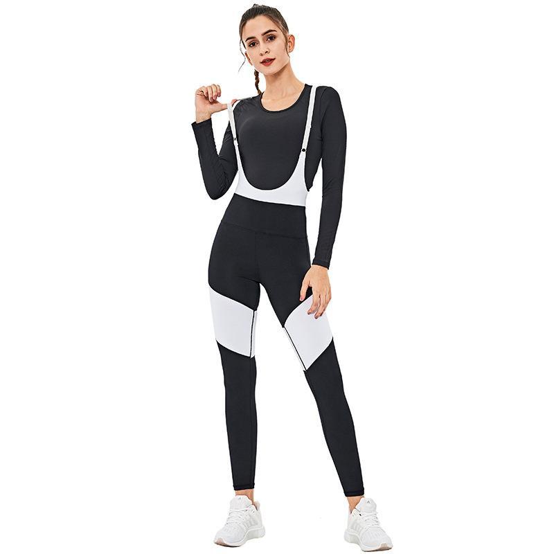 Autumn winter Elastic Fast Dry High Waist Sling Jumpsuit