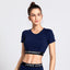 Breathable Half Sleeve Open Navel Fitness Suit