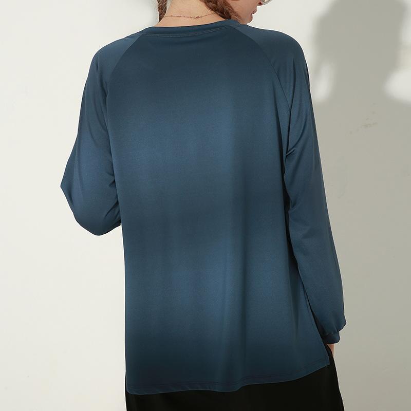 Solid Casual Relaxed Yoga Long Sleeve