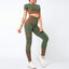 Sexy Navel Short High Waist Tight Pants Suit