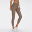 High waisted Rib Hollowed Gauze Nude Yoga Pants