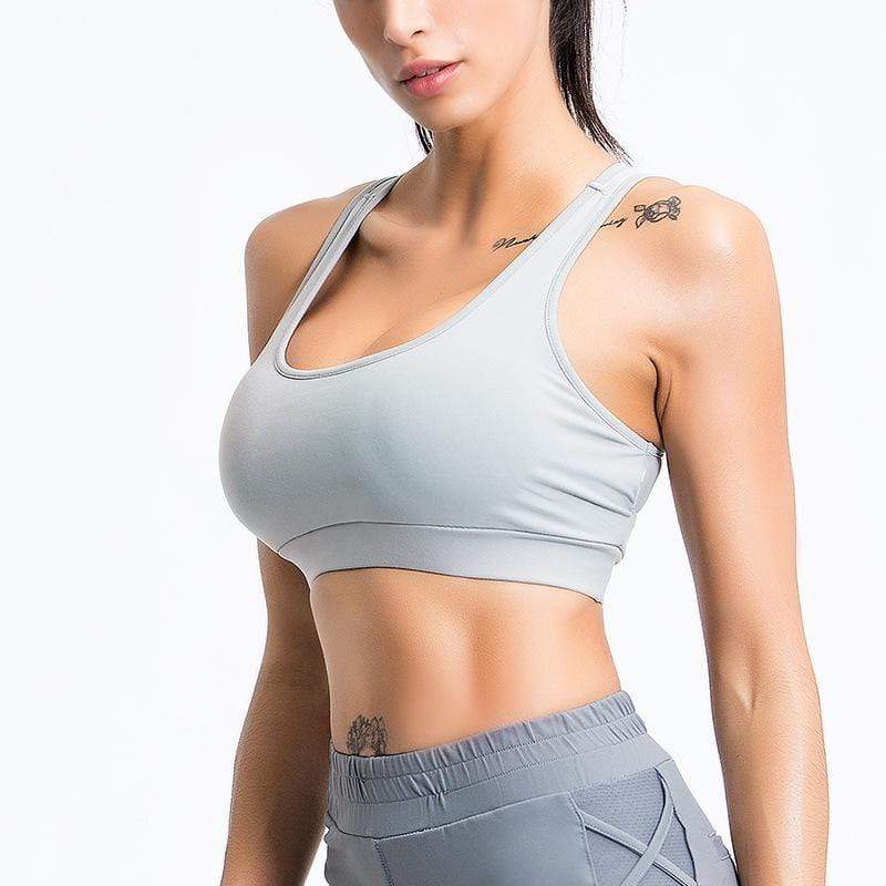Netted Spliced Breathable Sports Bra