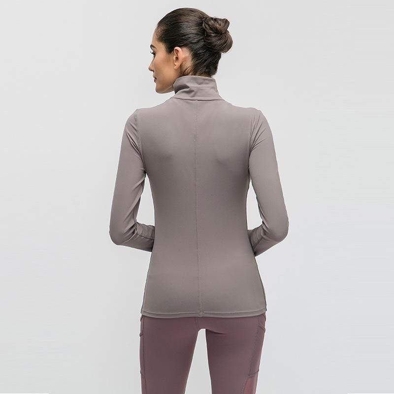 Skin Friendly Nude Fitness Top Stretch Slim Fit Long Sleeve