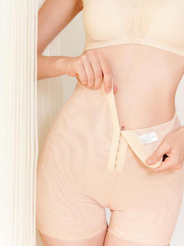 Plus Size High Waist Buttoned Shaping Pants