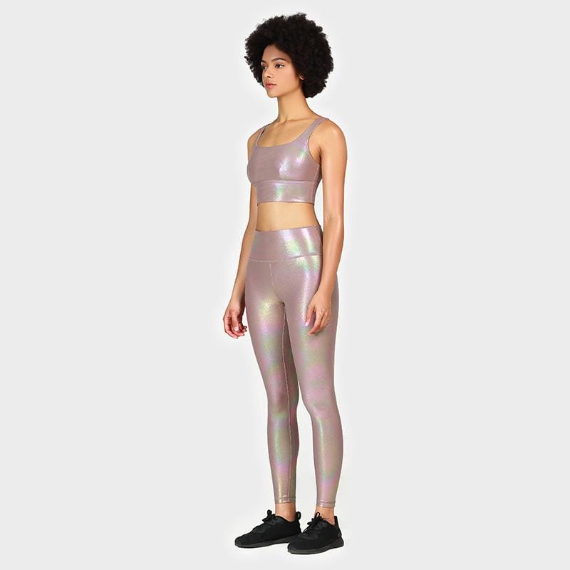 Modeling Breathable Bronzing Yoga Suit