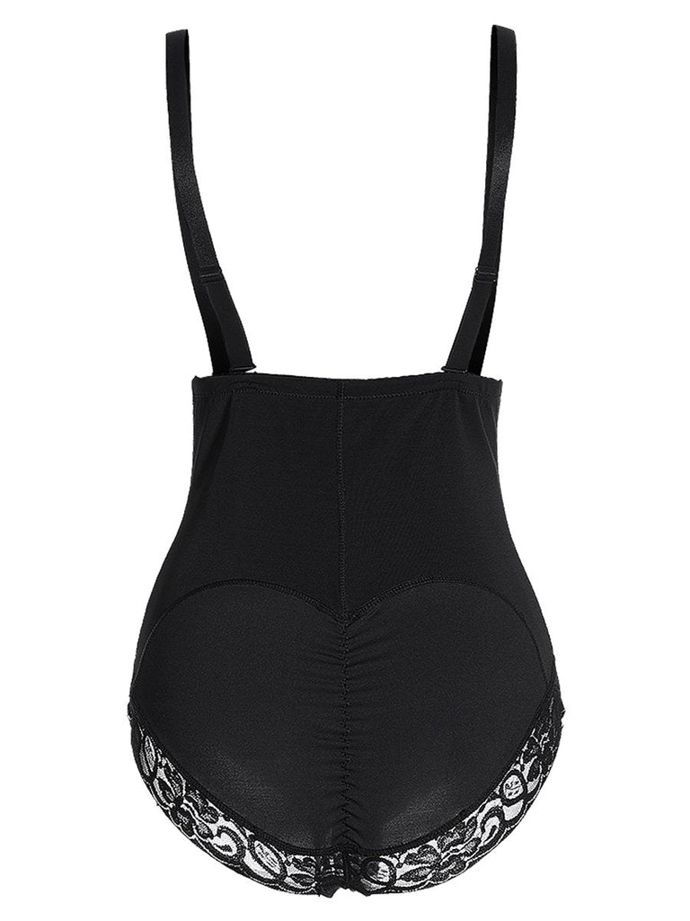One piece Breasted Zipper Waist Abdomen Shapewear