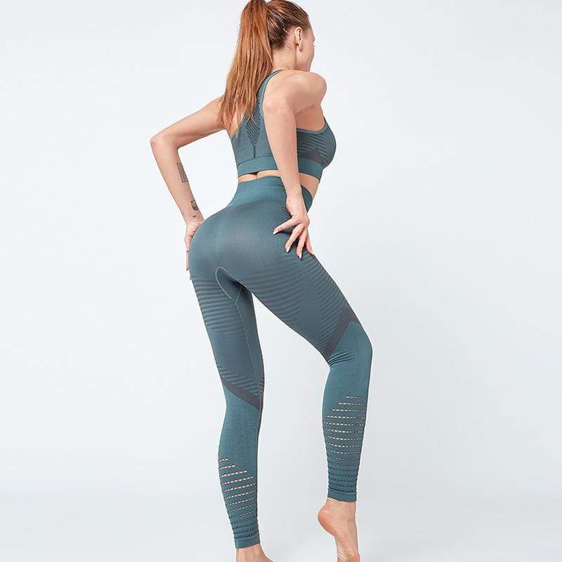 Elastic Gathering Sports Bra Fitness Suit