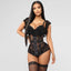 Outside Shoulder Lace Sleeve Gothic Corset