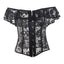 Outside Shoulder Lace Sleeve Gothic Corset