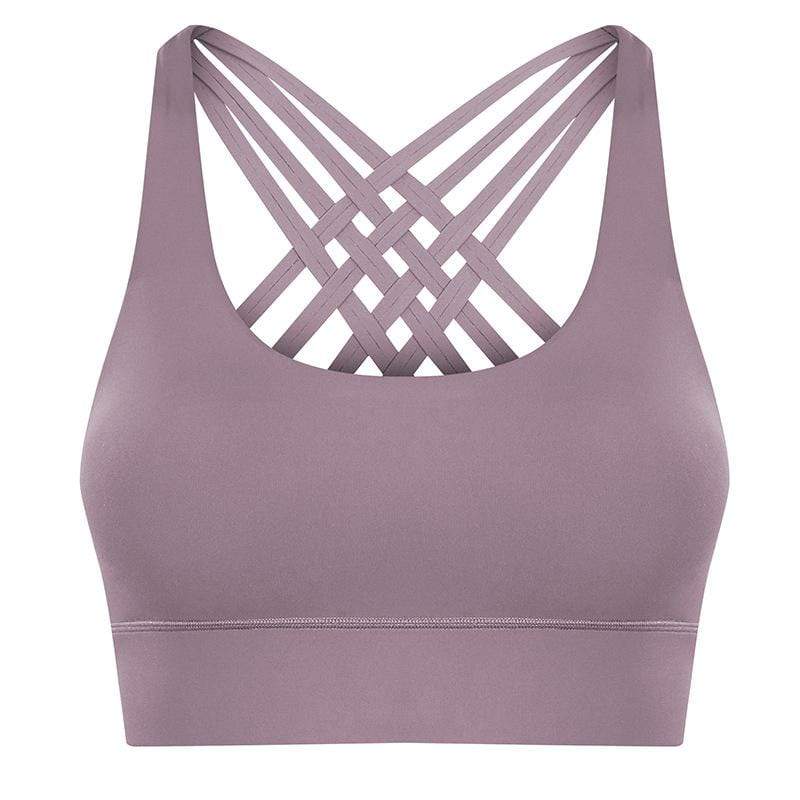 Shockproof Gathering Cross Beautiful Back Bra