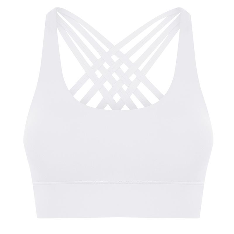 Shockproof Gathering Cross Beautiful Back Bra