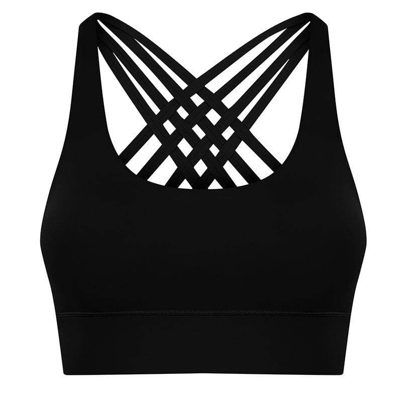 Shockproof Gathering Cross Beautiful Back Bra