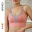 Contrasting Straps Lengthened Running Bra