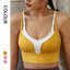 Contrasting Straps Lengthened Running Bra