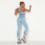 High Waist Tight Print Fitness Suit