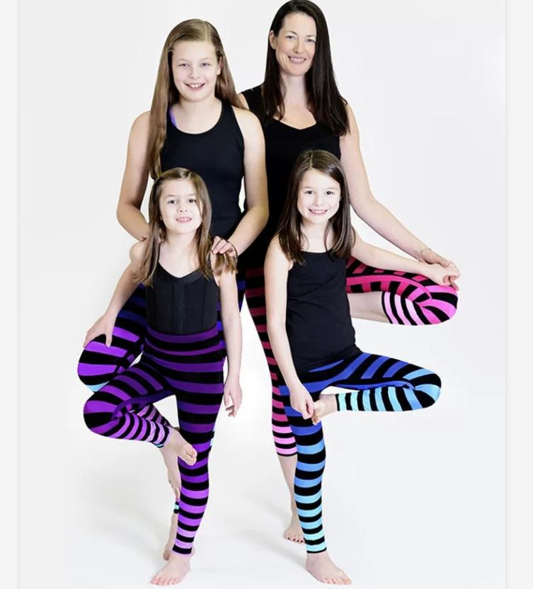 Stripe Parent child Yoga Sports Fitness Pants