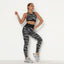 High Waist Tight Print Fitness Suit