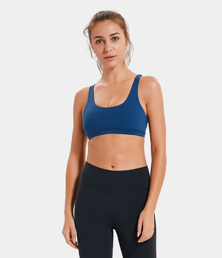 Bloom Neck Crisscross Strappy Low Support Sports Bra