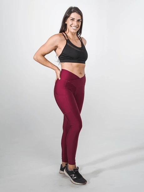 Gymonster Pocket Leggings CRANBERRY