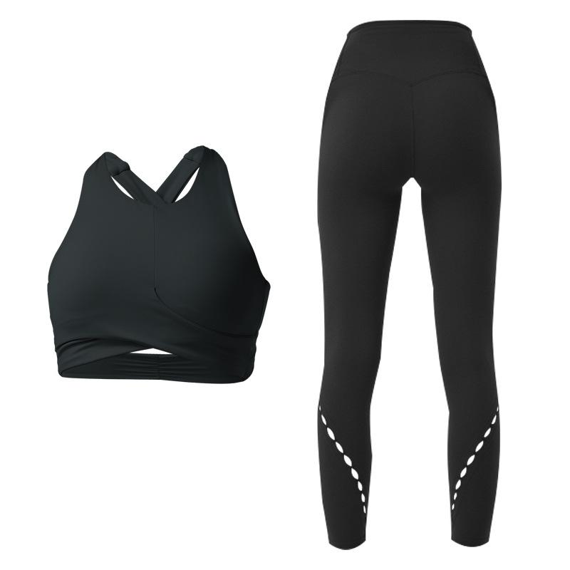 High Waist Tight Pure Color Yoga Suit
