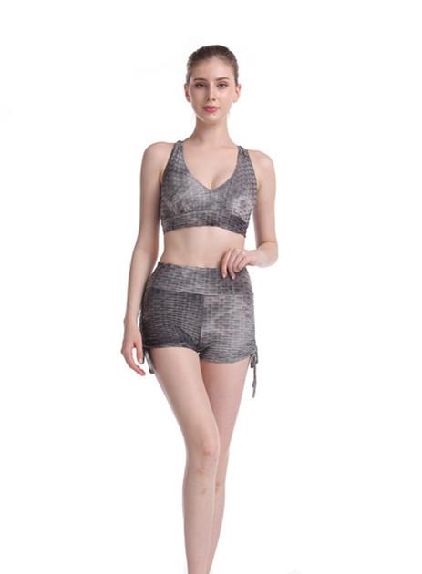 Stiflage dyed Bubble Draw Rope Body Yoga Suit