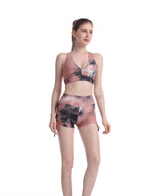 Stiflage dyed Bubble Draw Rope Body Yoga Suit