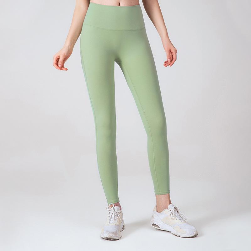 Nude Solid Color Quick Dry High Waist Fitness Pants