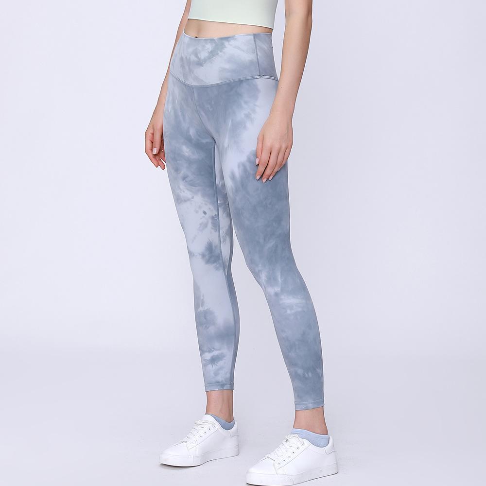 Nylon Nude Yoga Bottom Tie dye Leggings